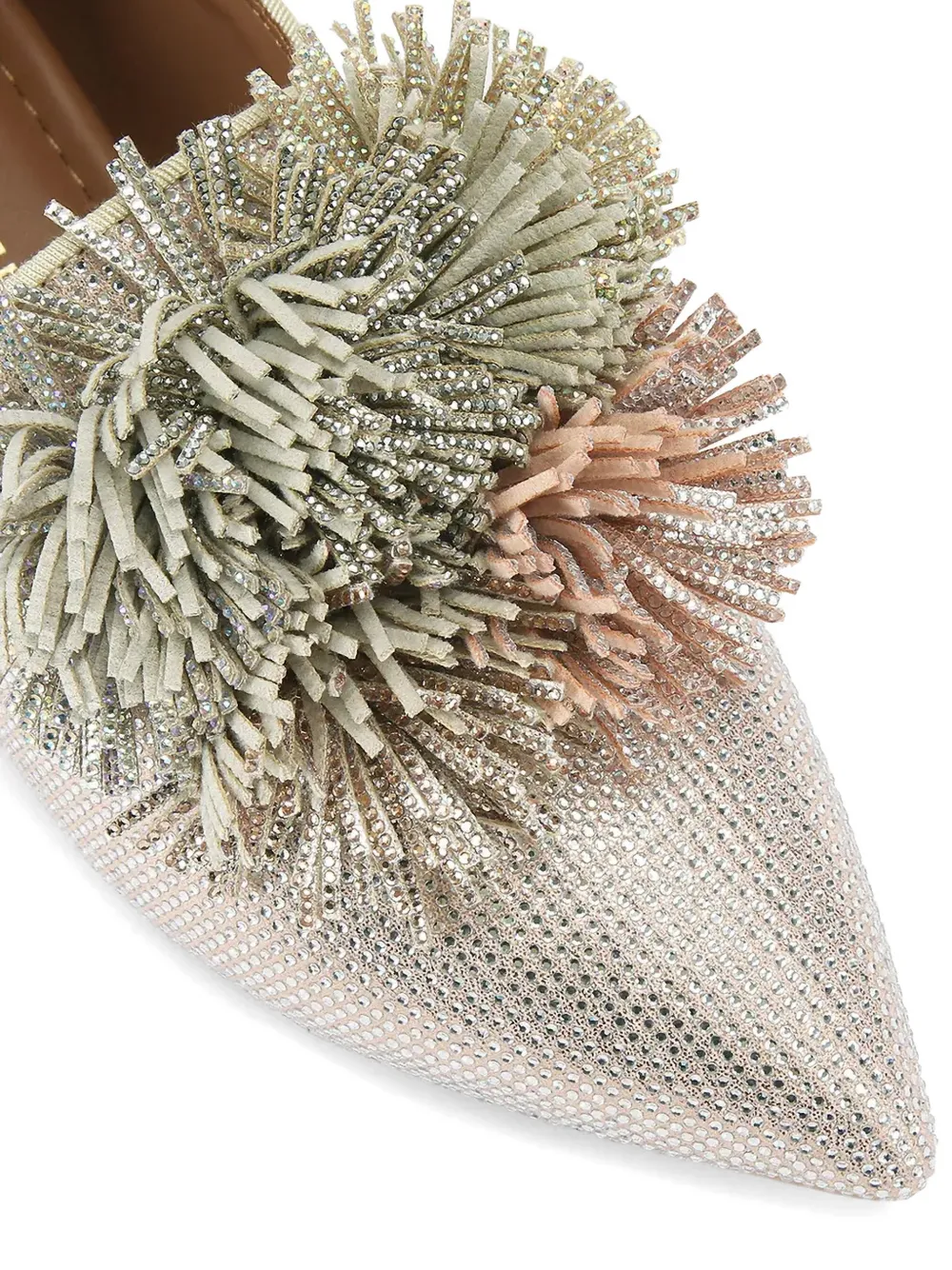 Kurt Geiger London Loafers met puntige neus en pompon Beige