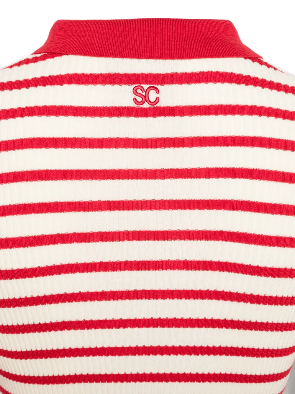  Semicouture Striped Buttoned Polo Shirt - Neutrals 