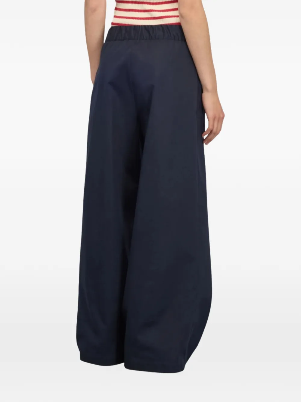 Semicouture Palazzo broek met zijzak Blauw