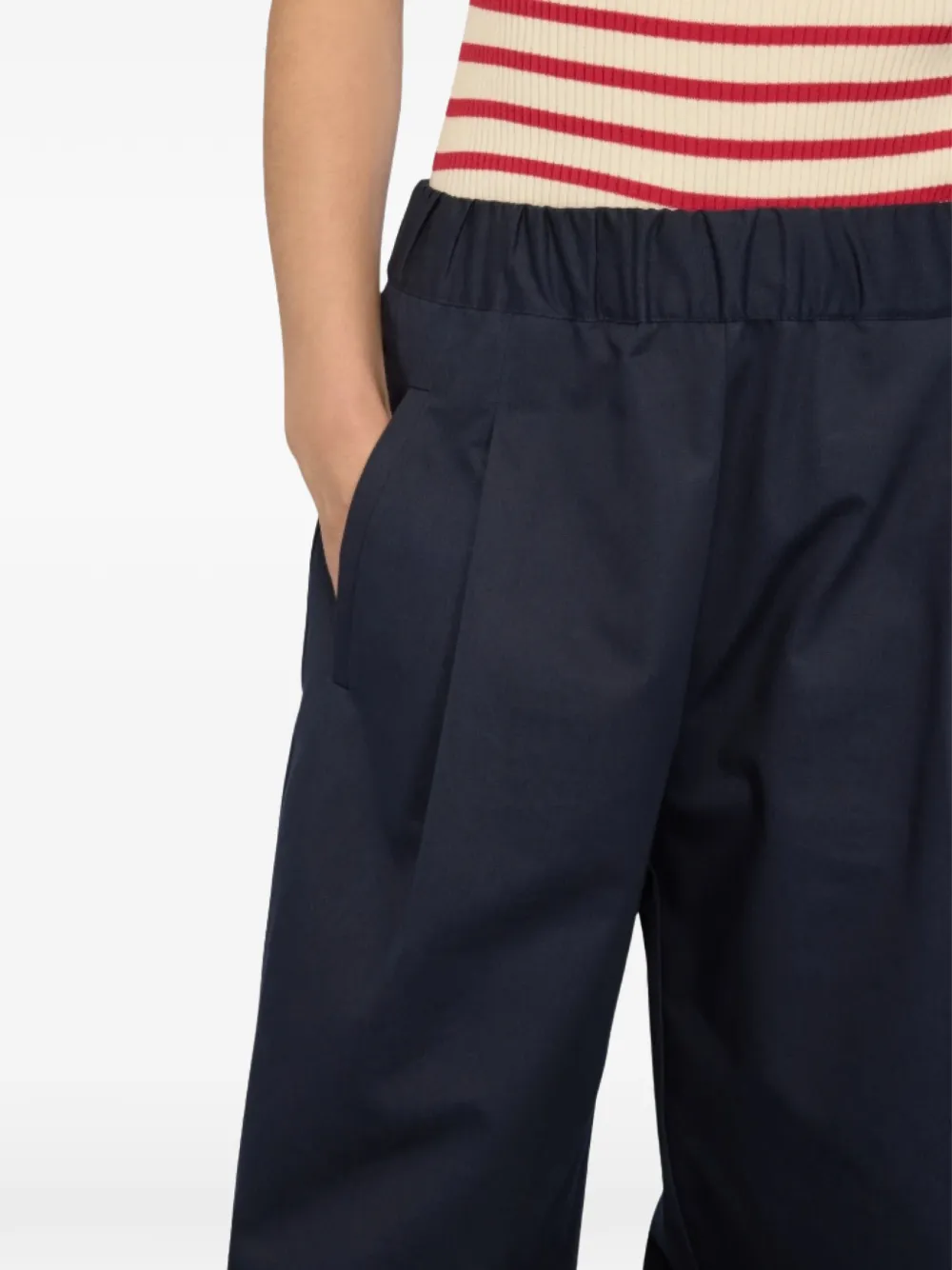 Semicouture Palazzo broek met zijzak Blauw
