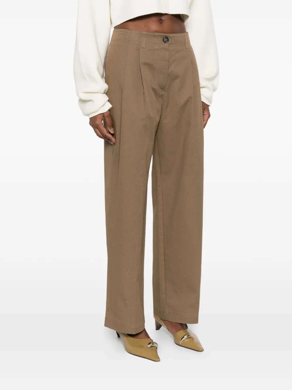 TOTEME Ruimvallende chino Bruin