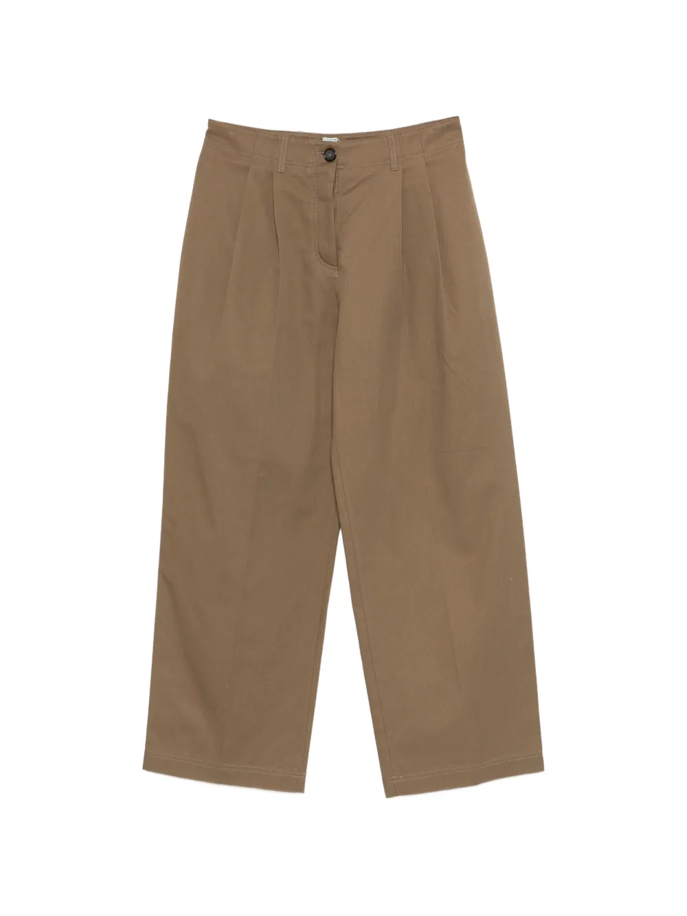TOTEME relaxed pleated trousers - Marrone