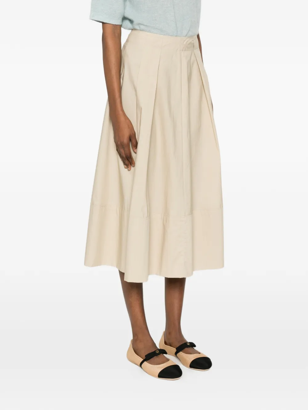  Woolrich Falda Acampanada Plisada - Neutro 
