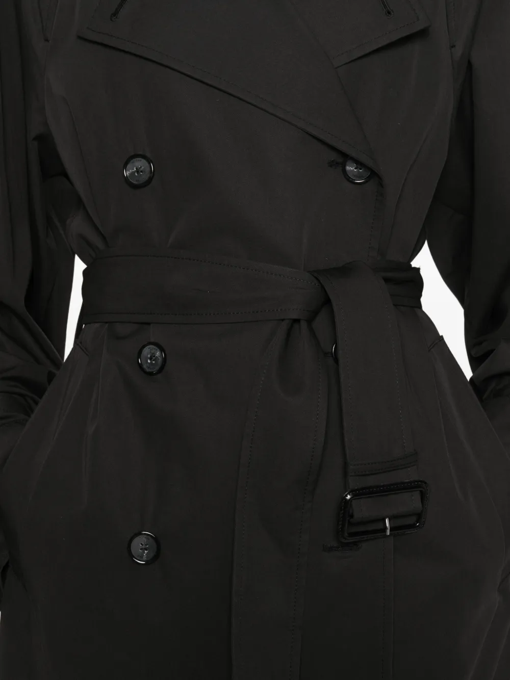 TOTEME Katoenen trenchcoat met verwassen effect Zwart