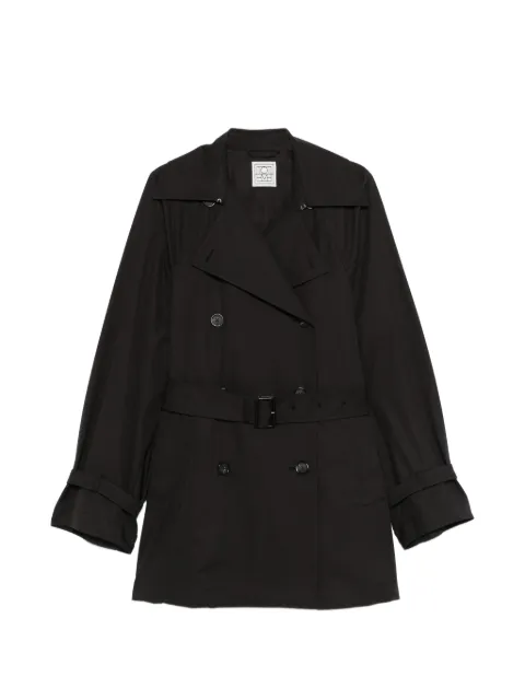 TOTEME washed cotton trench washed black