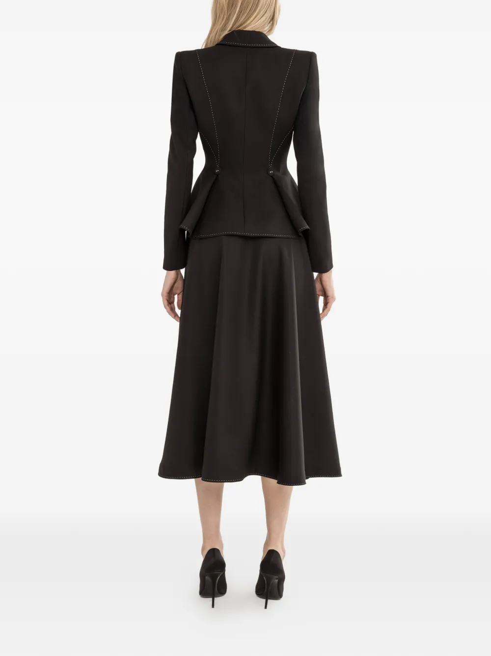 NISSA Midi-rok met knoopdetail Zwart