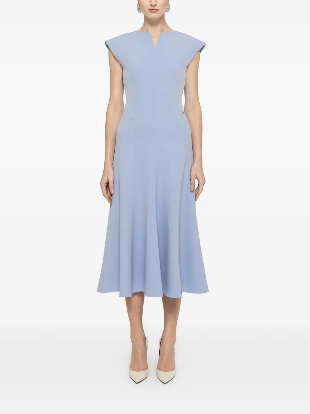 NISSA A-line midi dress - Blu