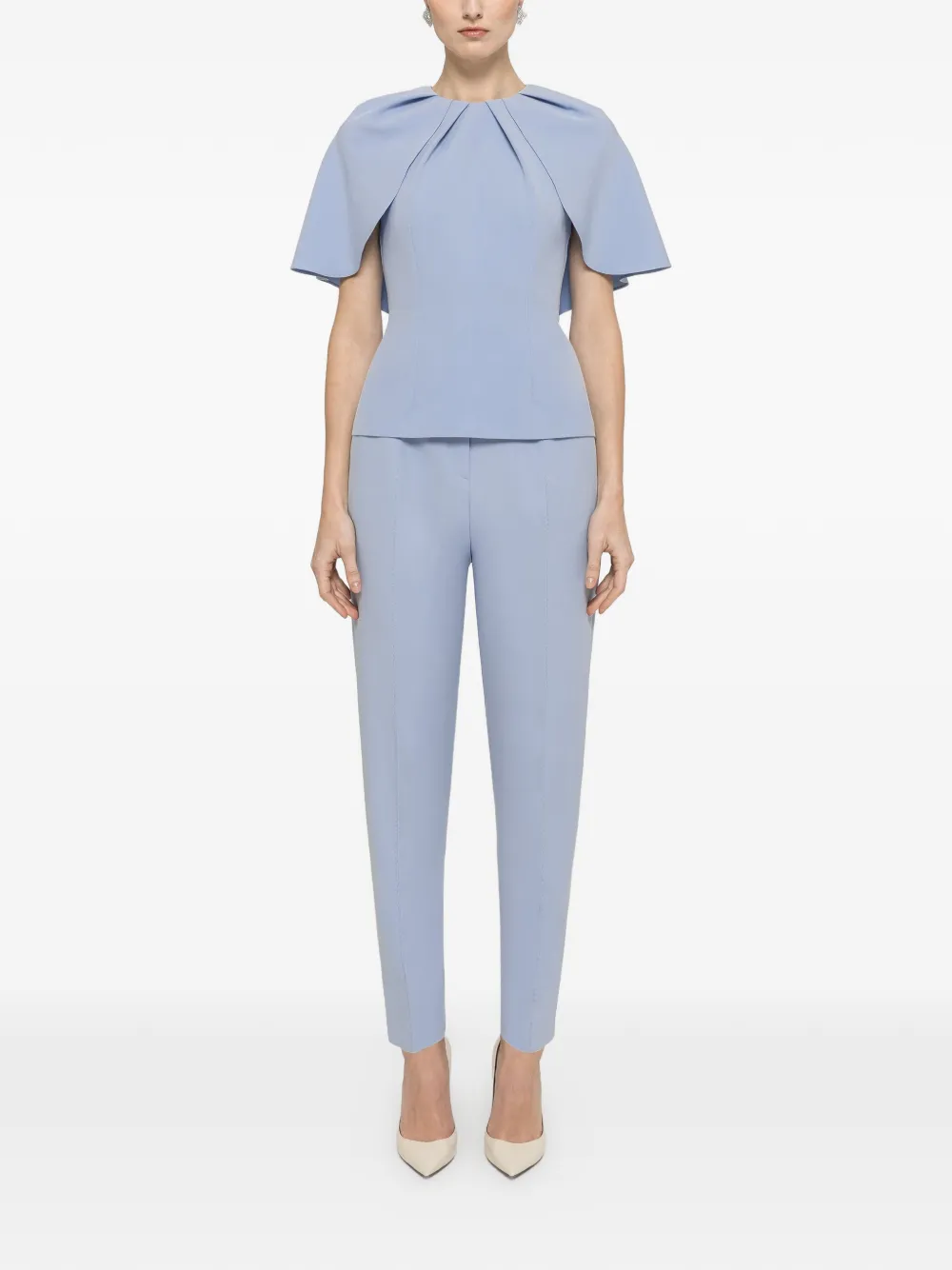  Nissa Cape-design Top - Blue 
