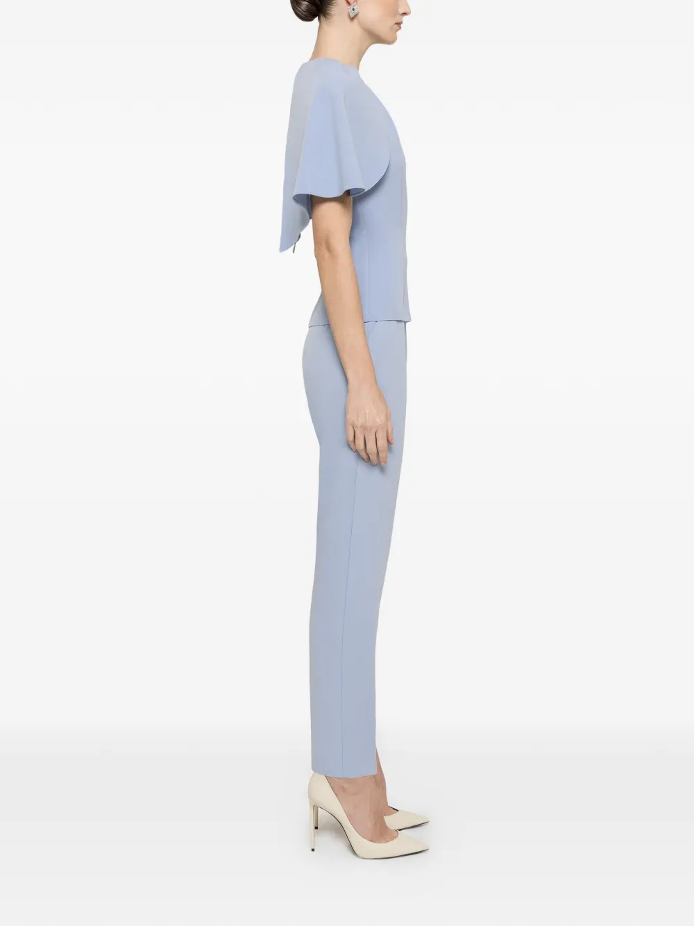  Nissa Cape-design Top - Blue 