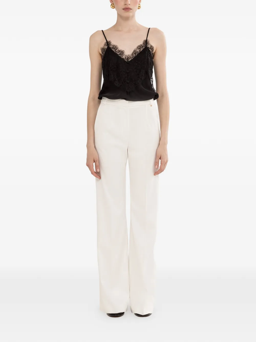  Nissa Lace Panel Blouse - Black 