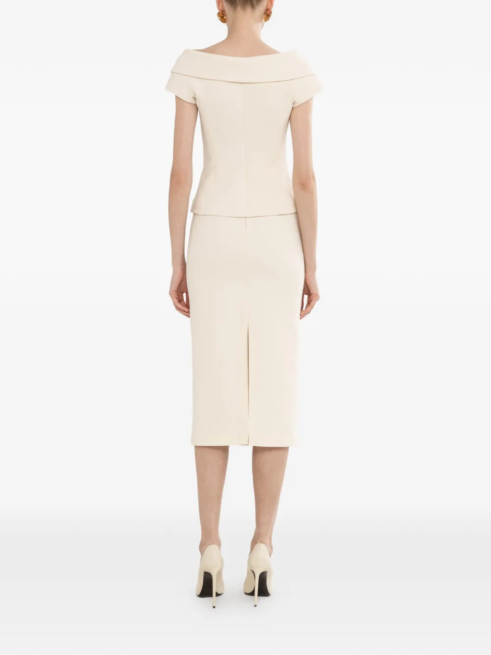 Off-Shoulder Fitted Blazer