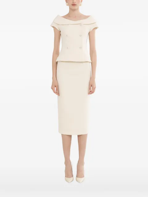 NISSA off-shoulder fitted blazer