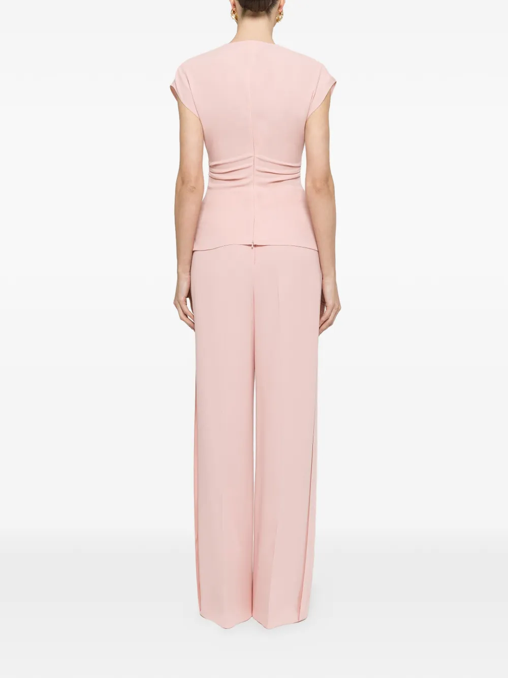 NISSA Crêpe top met ruches Roze
