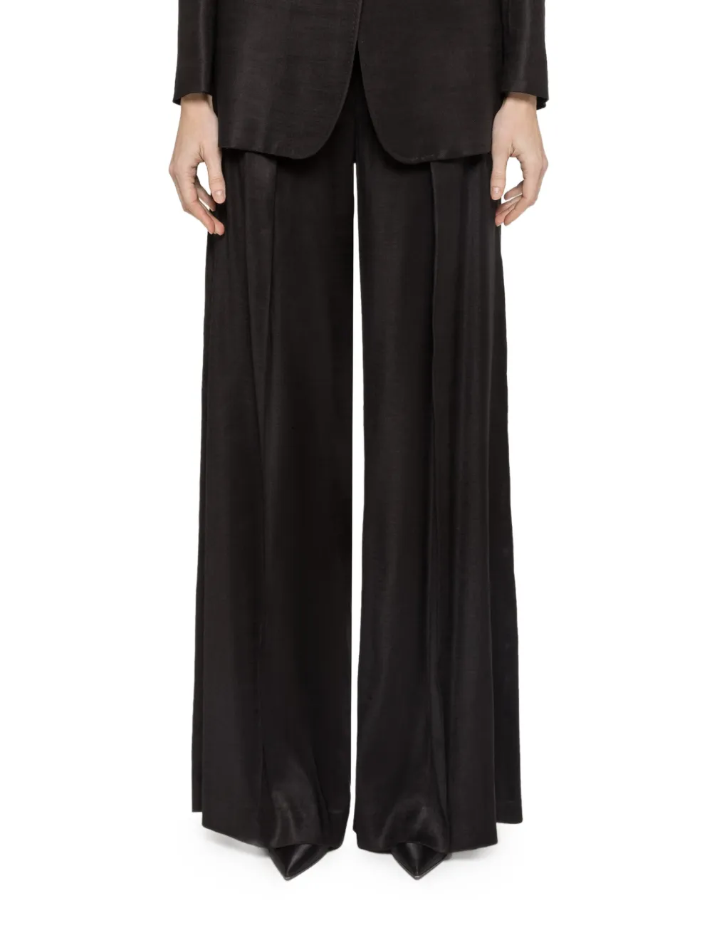 NISSA high-rise palazzo pants - Nero