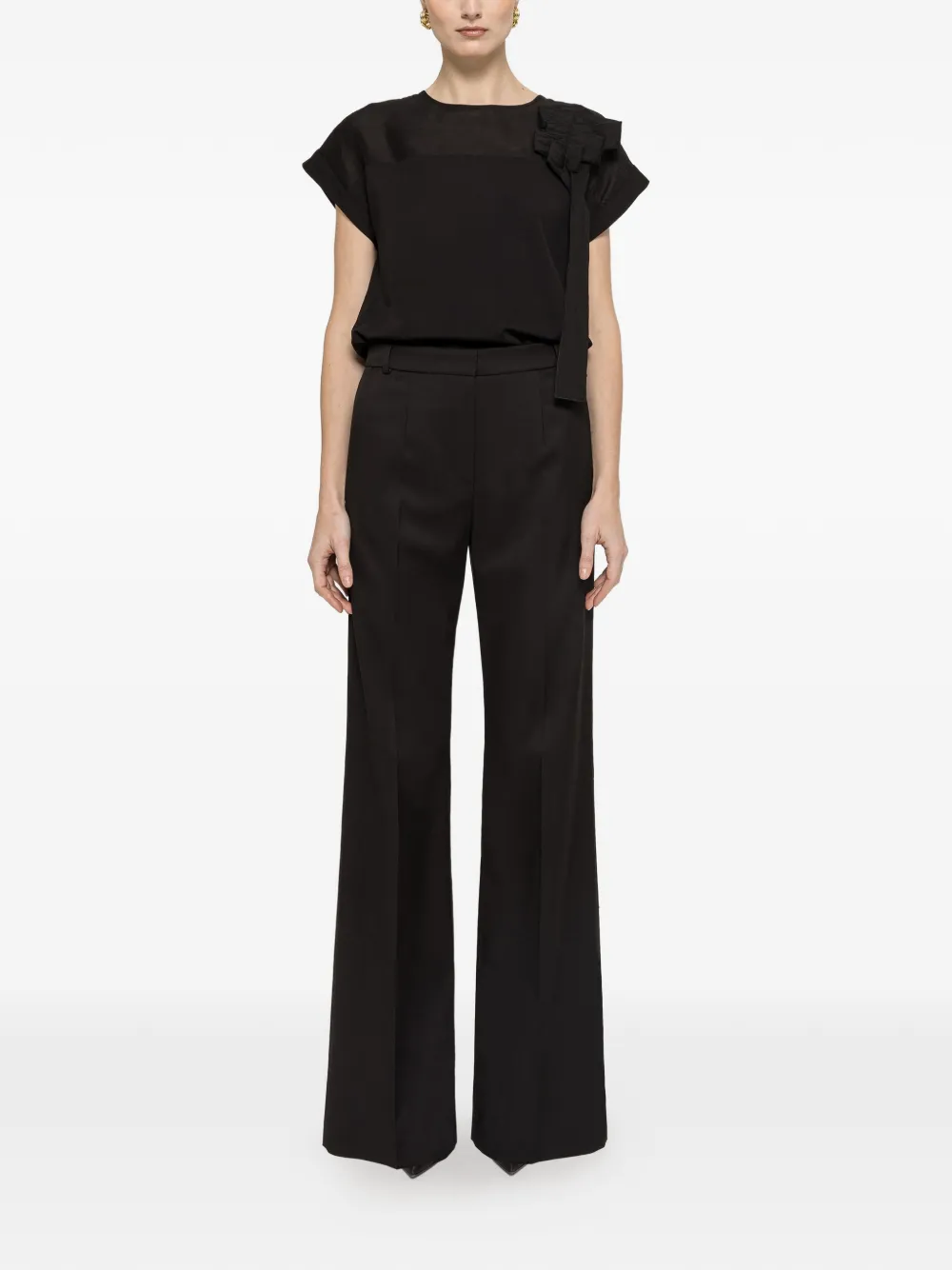  Nissa Bow Detail Blouse - Black 