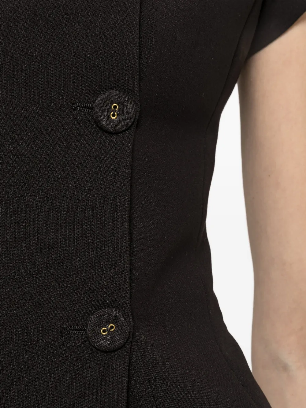 NISSA Off-shoulders getailleerde blazer Zwart