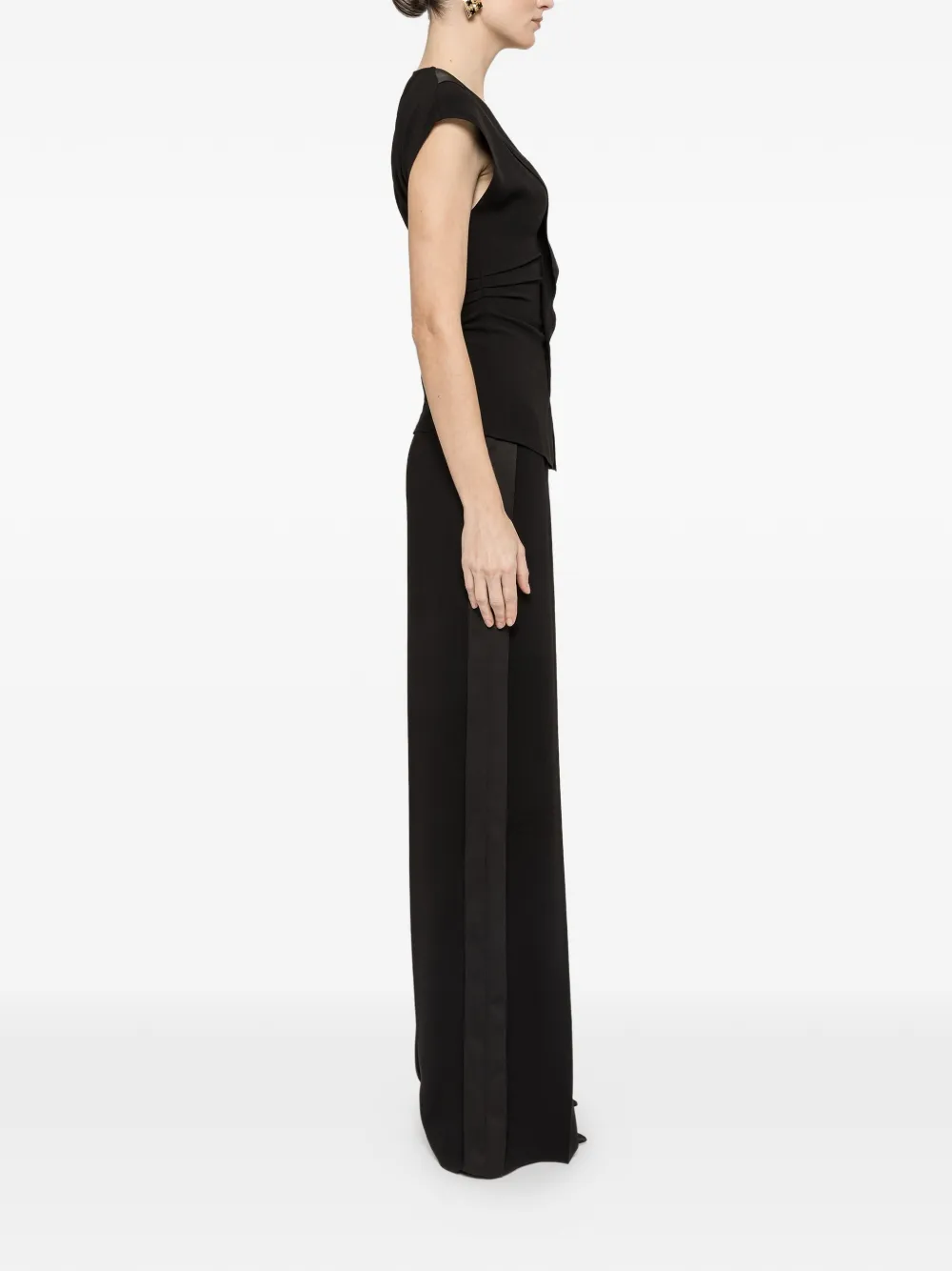  Nissa High-rise Wide-leg Trousers - Black 