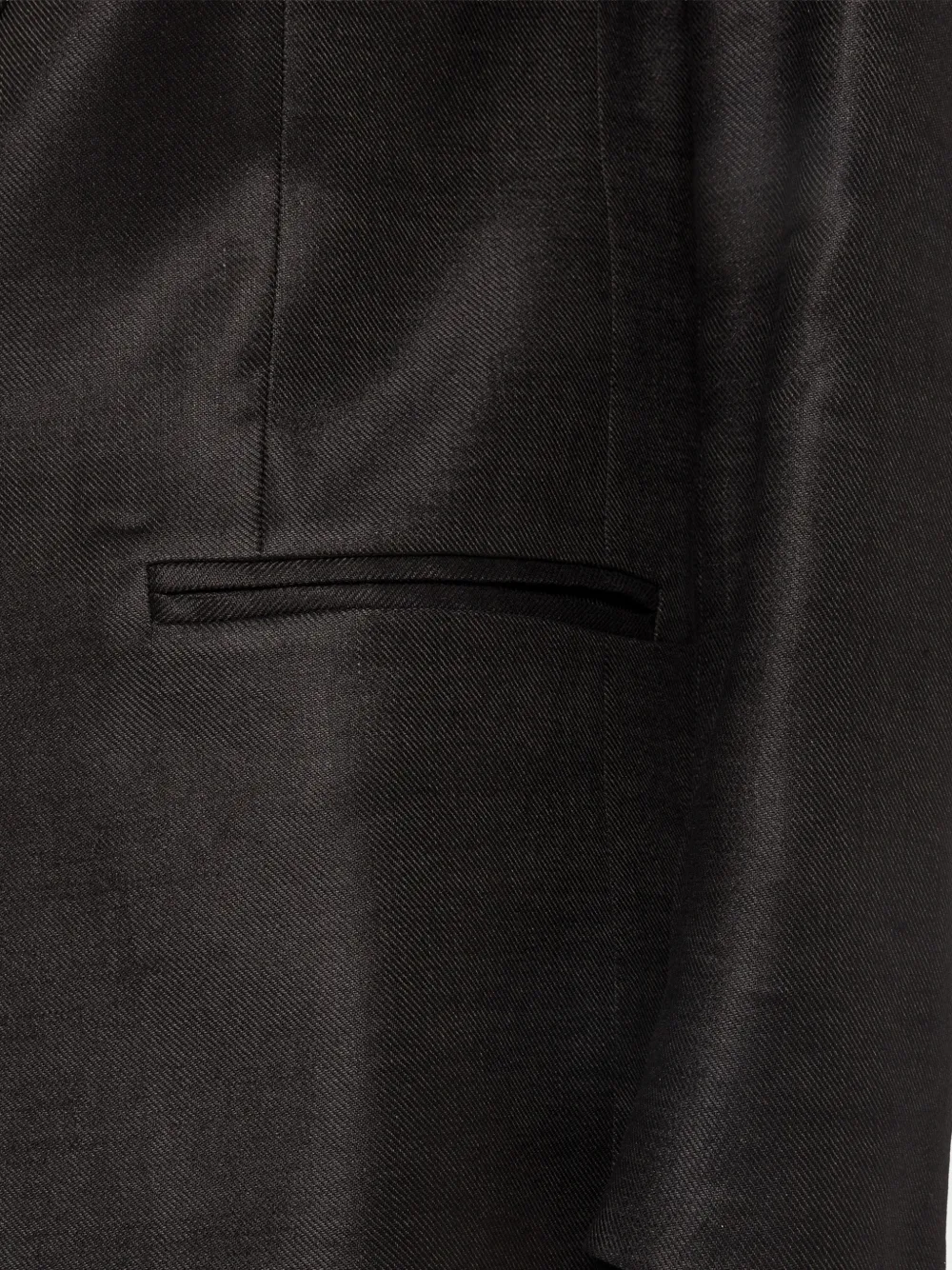 NISSA Linnen blazer met enkele rij knopen Zwart