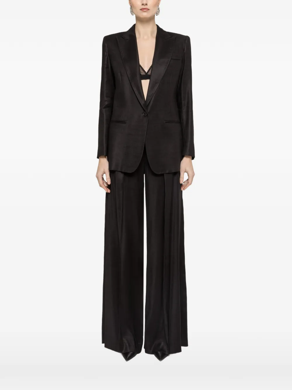 NISSA single-breasted blazer - Black