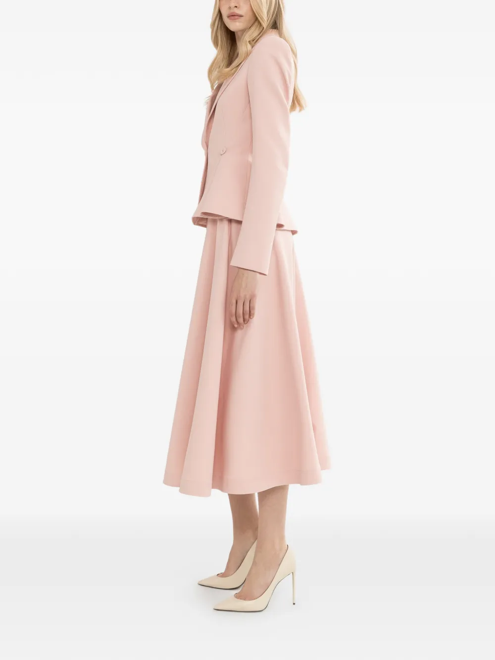  Nissa Button Single-breasted Blazer - Pink 