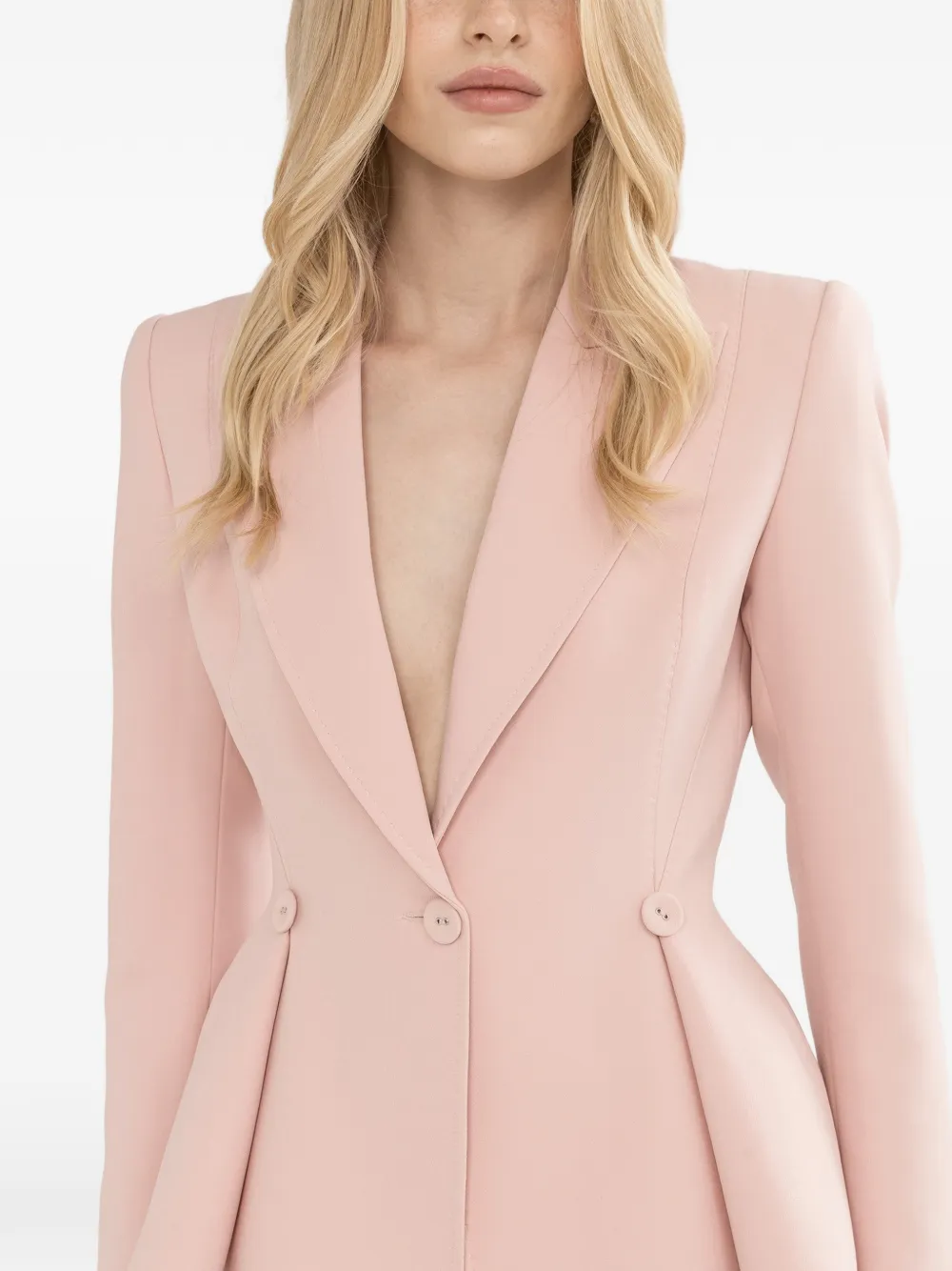NISSA Blazer met enkele rij knopen Roze