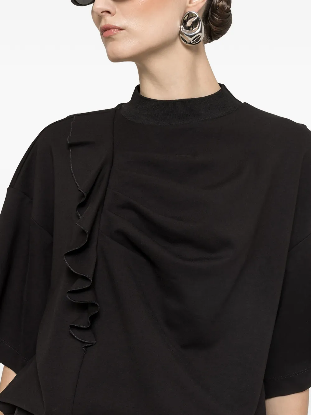 Ruffled Oversized Top