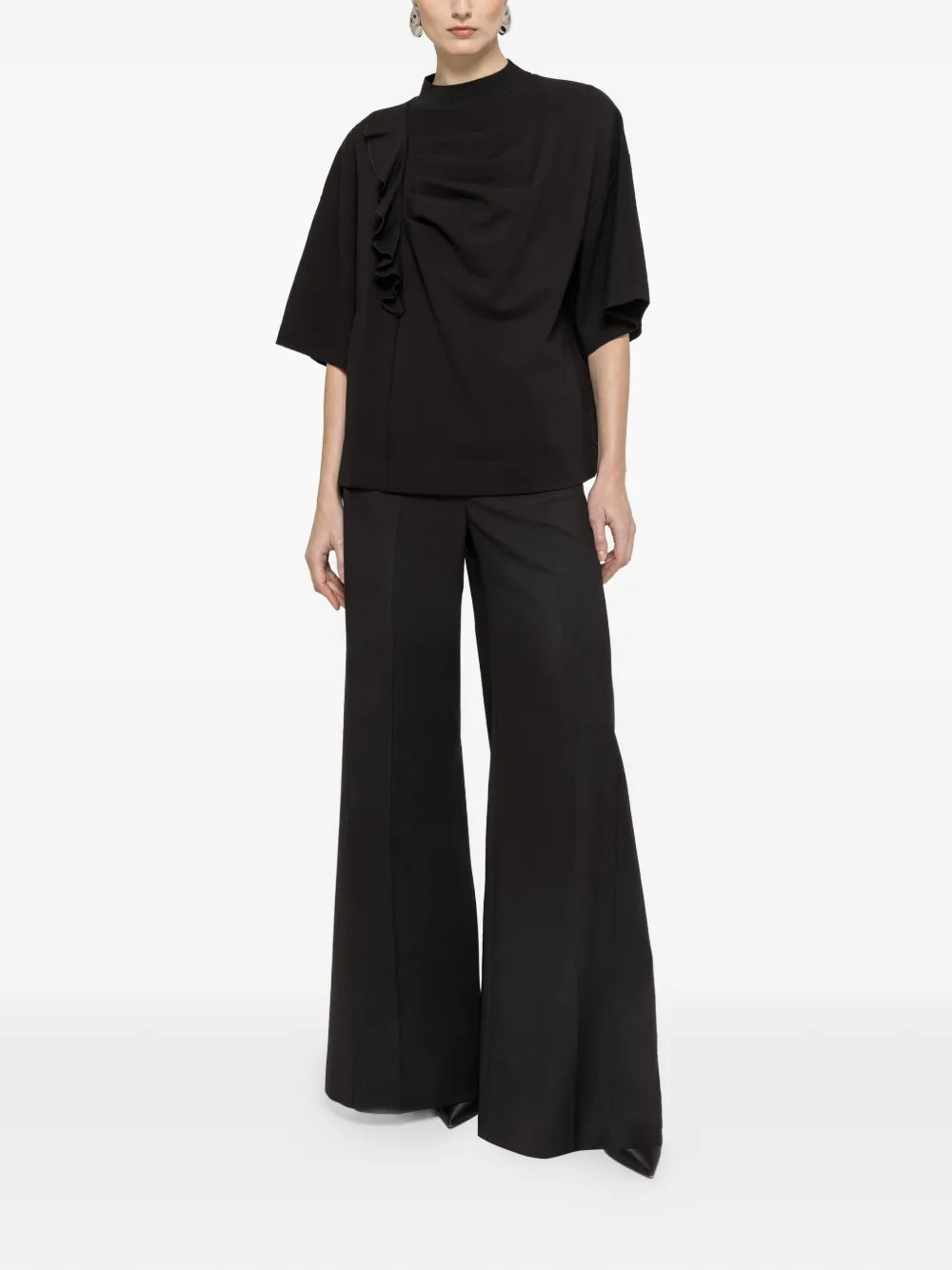 Ruffled Oversized Top