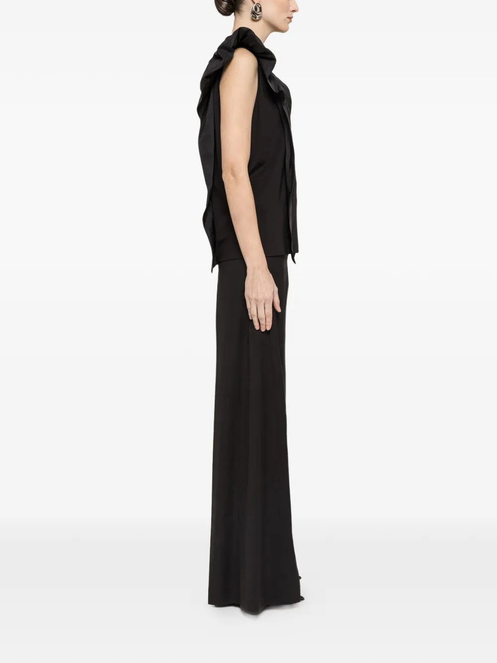  Nissa Ruffled Top - Black 