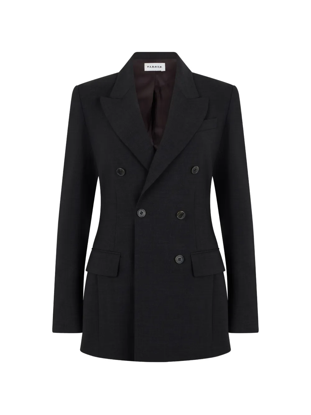 P.A.R.O.S.H. double-breasted peak-lapel blazer - Schwarz