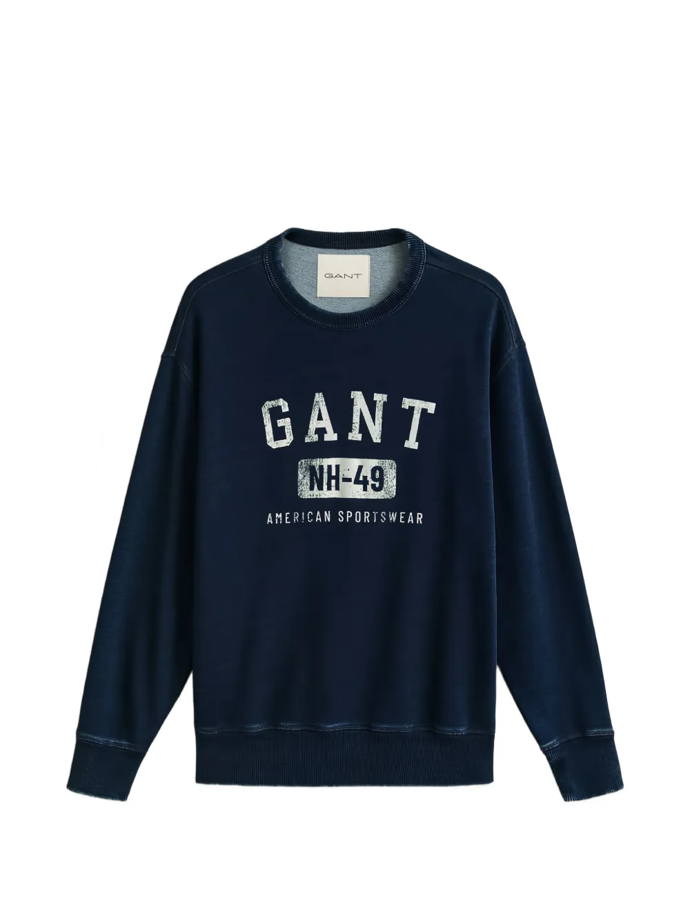 Gant logo-print crew-neck sweatshirt - Blau