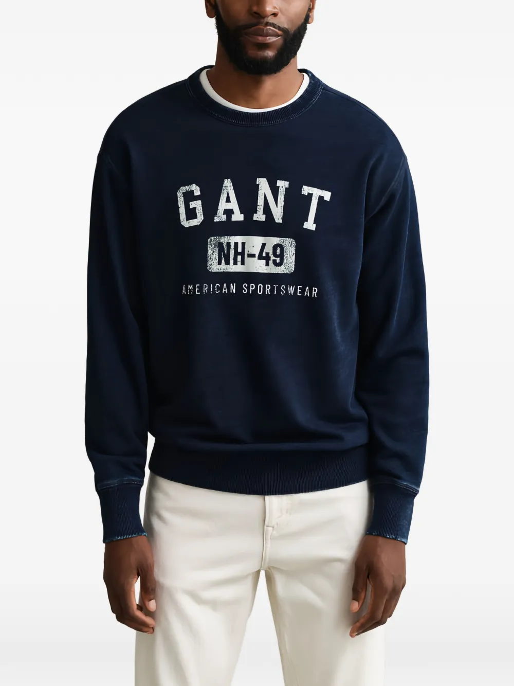  Gant Sudadera Con Logo Estampado - Azul 