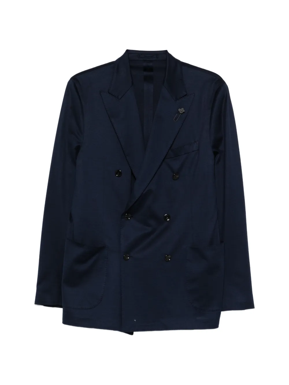 Lardini double-breasted jacket - Blue