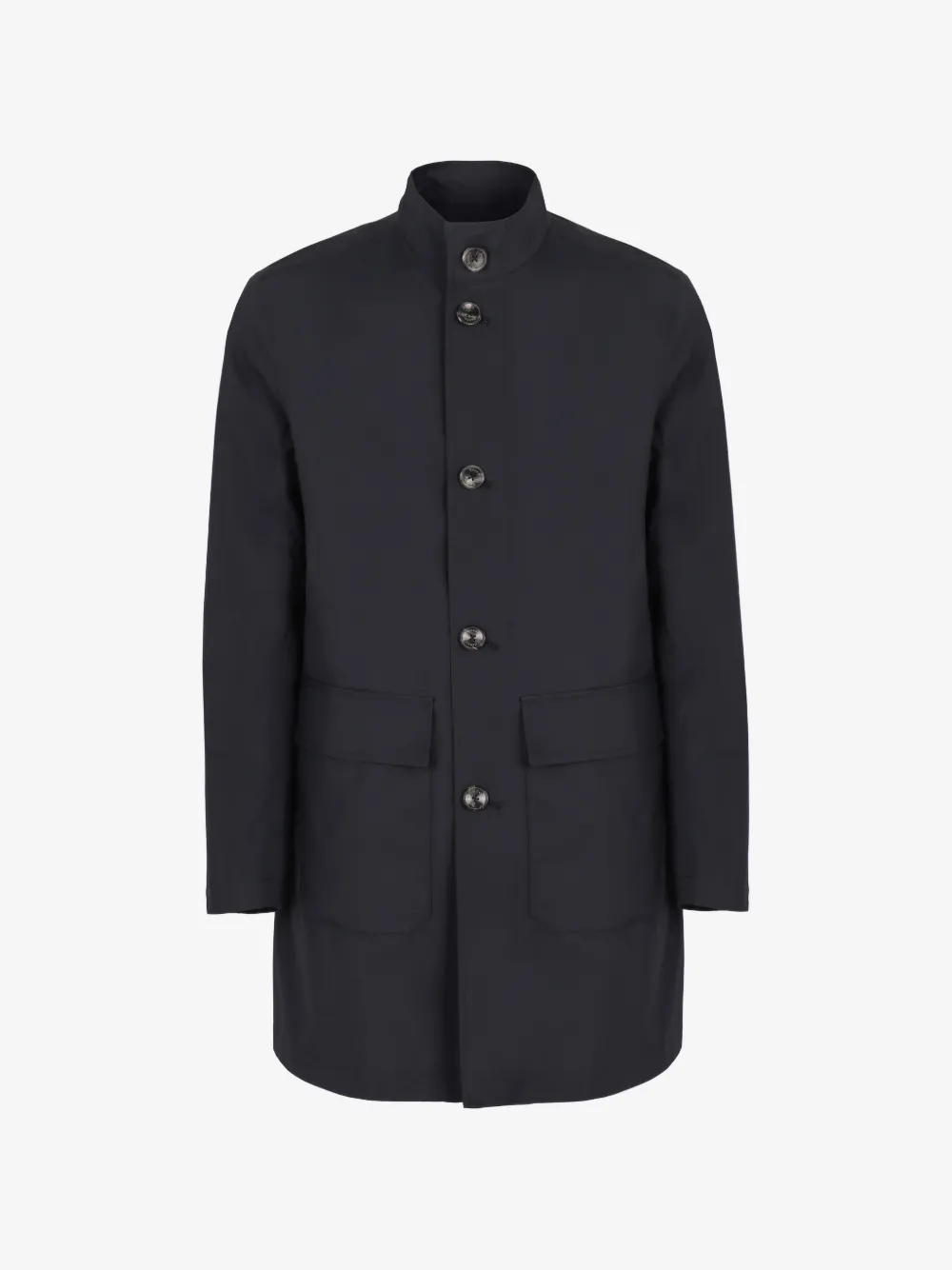 Herno flap-pockets button coat | Blue | Image 1
