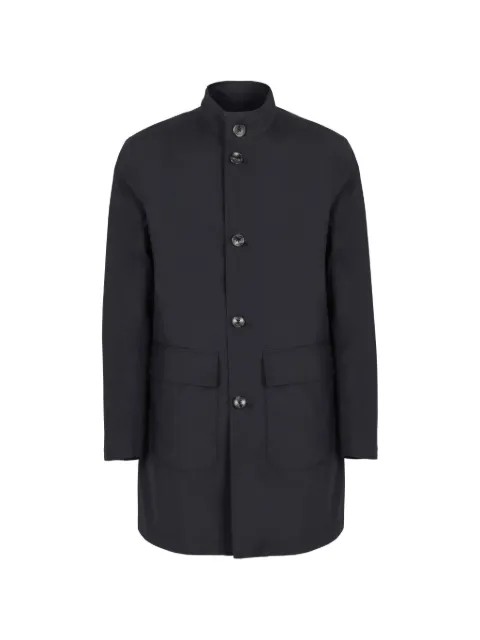Herno flap-pockets button coat