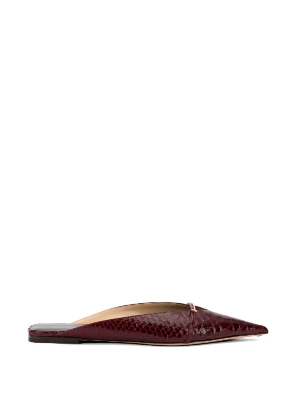 Tom Ford Semi-shiny Printed Python Julianne Mules in Red