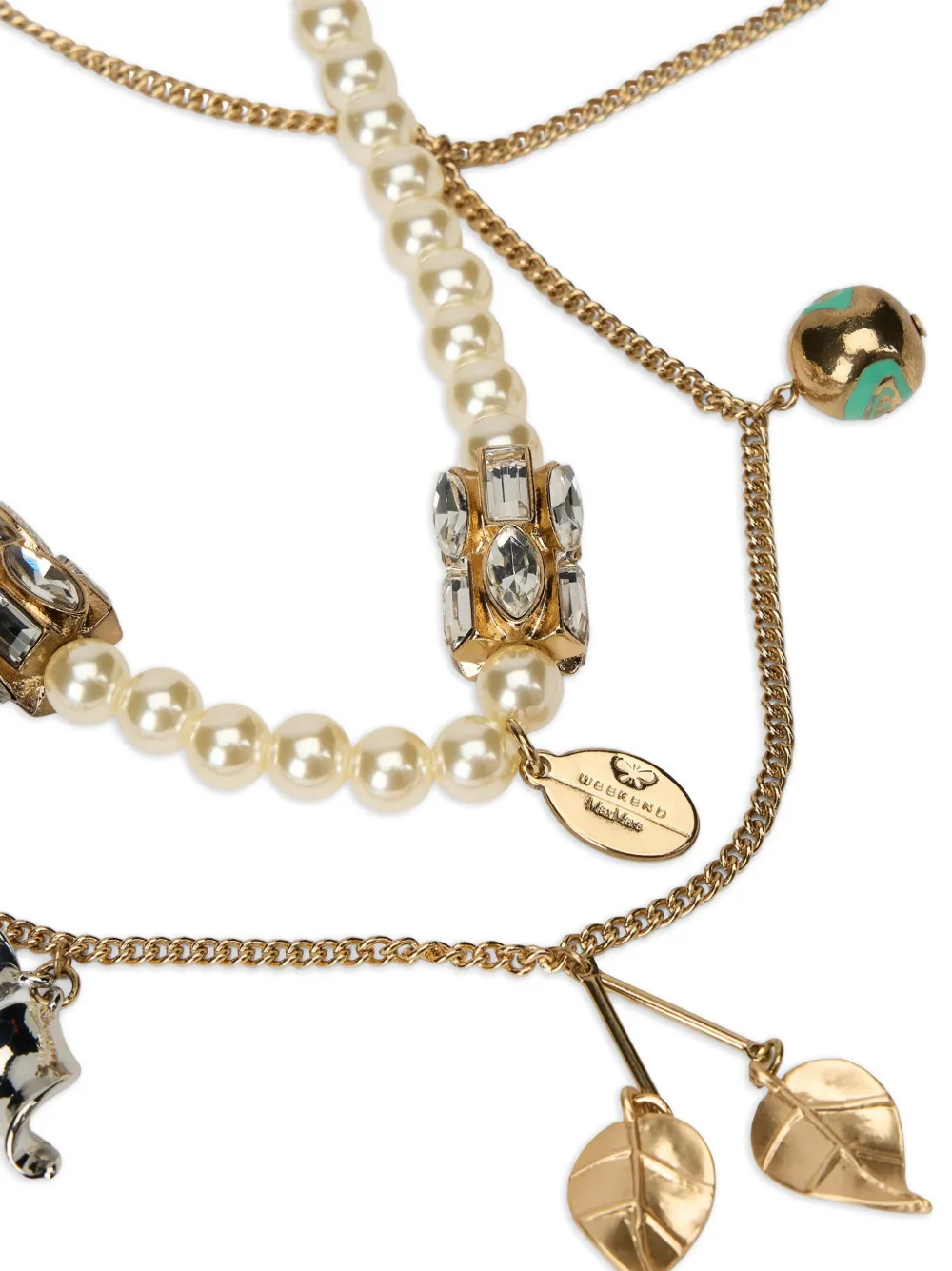  Weekend Max Mara Wkaesordio Embellished Necklace - Gold 