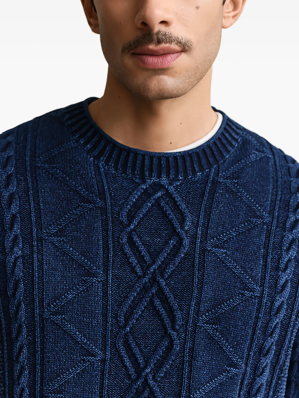 Gant Kabelgebreide trui Blauw