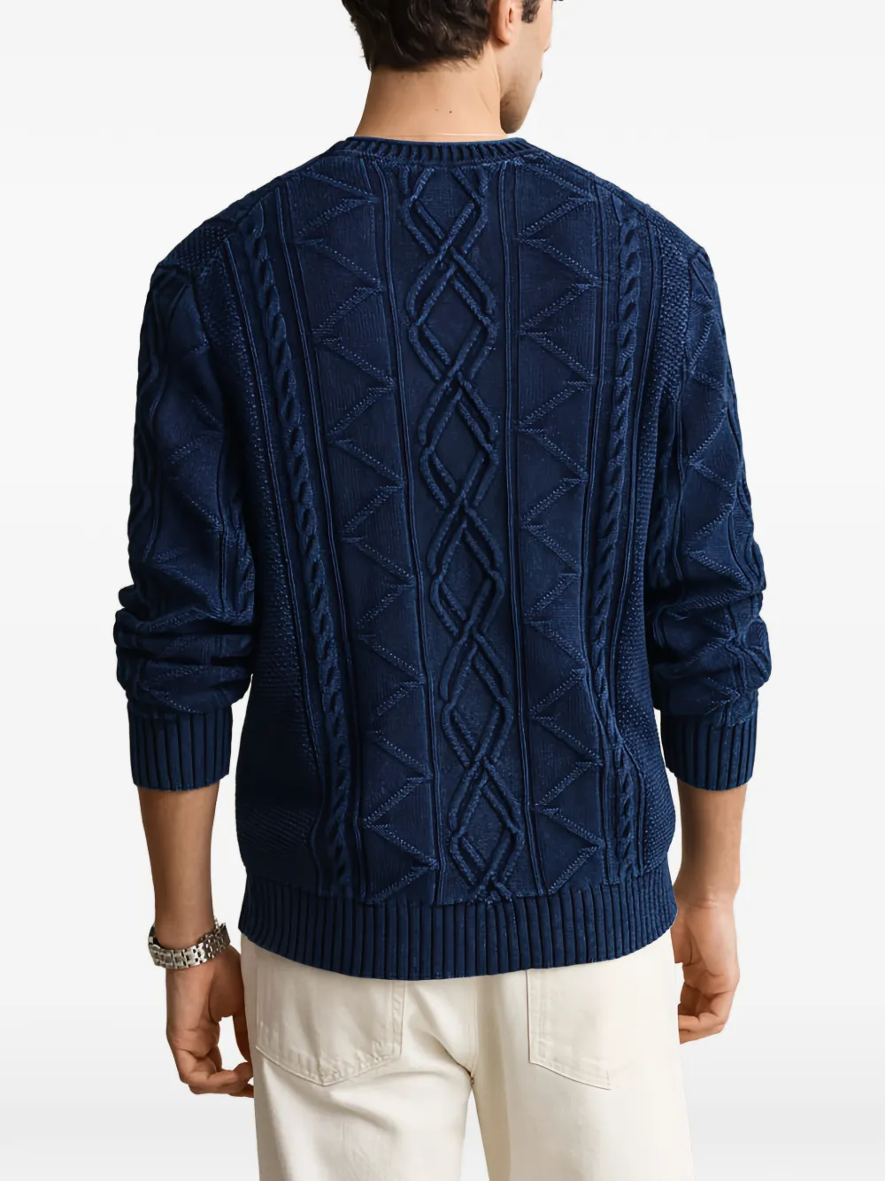  Gant Pull En Maille Torsadée - Bleu 