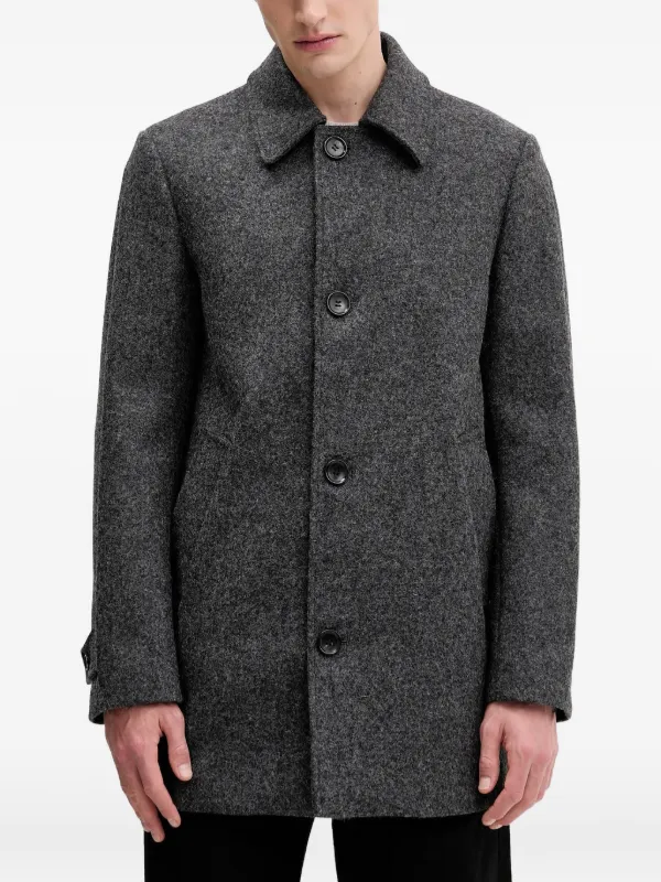 Bally Buttoned Coat in Grey