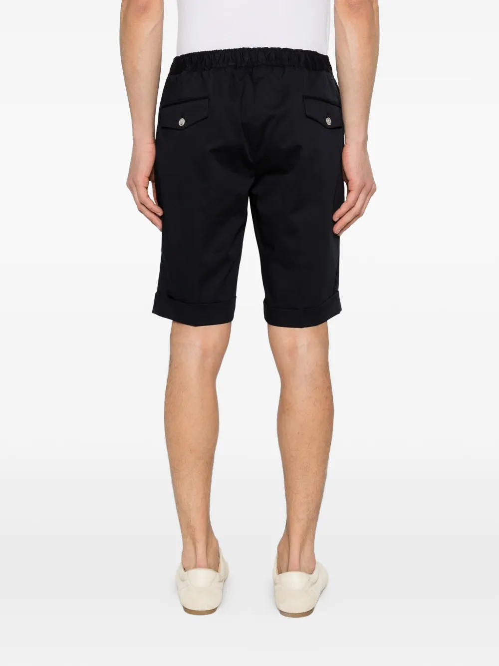 Barba Shorts met trekkoord en manchetten Blauw