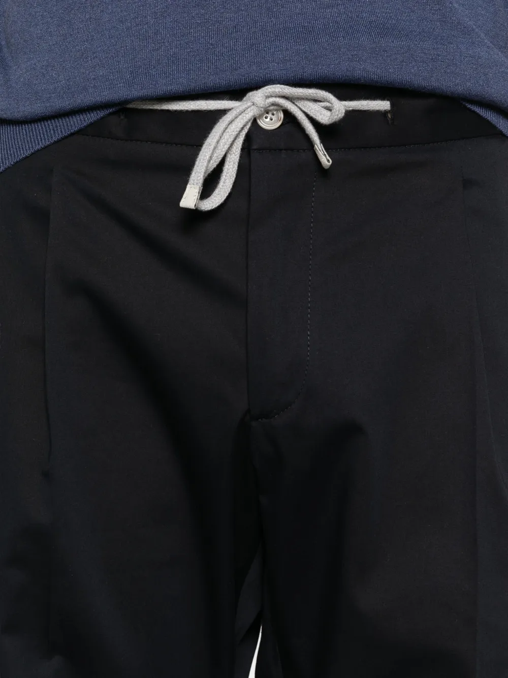 Barba Shorts met trekkoord en manchetten Blauw