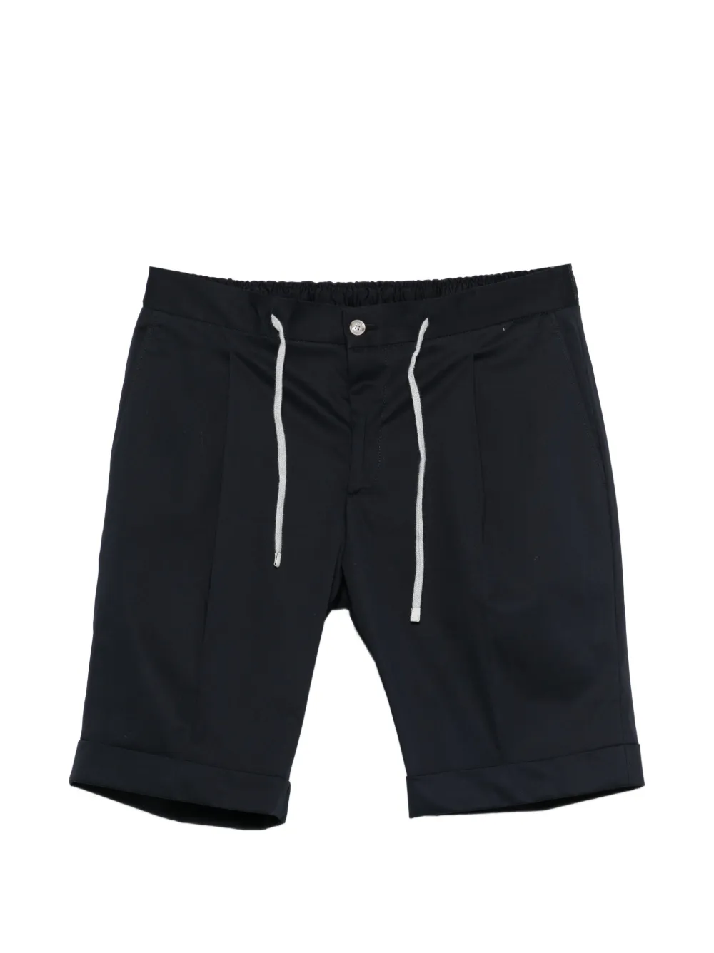 Barba drawstring cuffed shorts - Blu