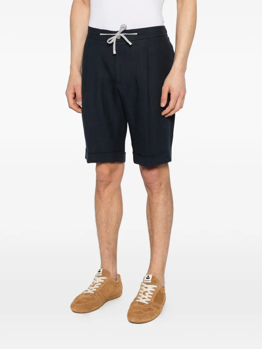  Arte Antwerp Drawstring Pleated Shorts - Blue 