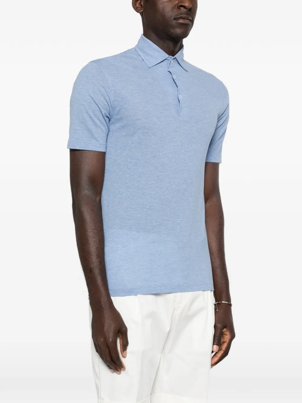  Barba Buttoned Polo Shirt - Blue 