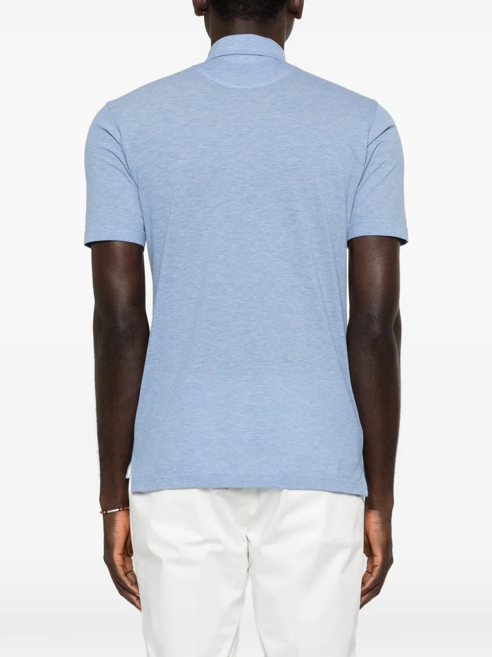 Barba Poloshirt met knopen Blauw