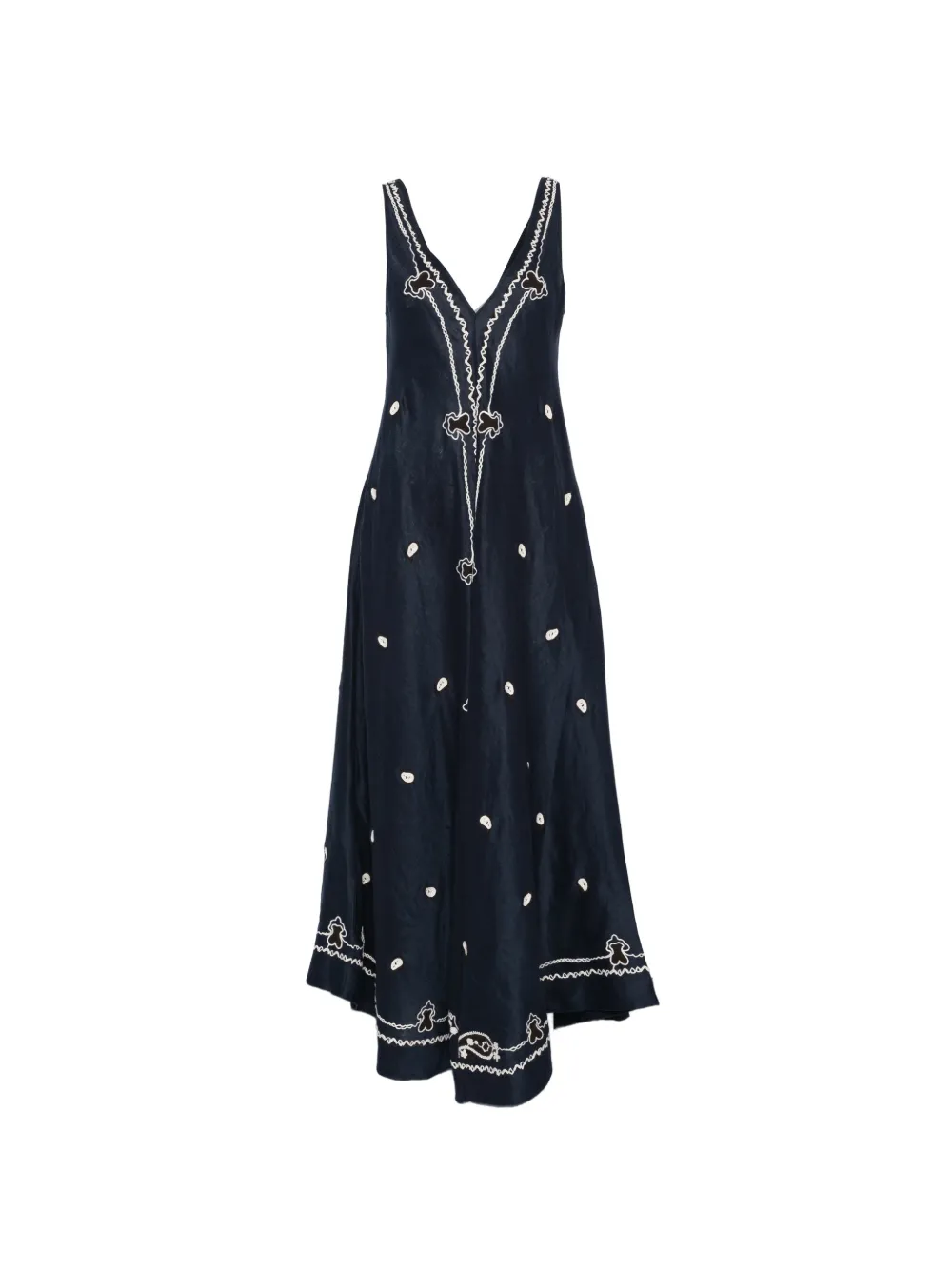 P.A.R.O.S.H. Beach embroidered maxi dress - Blu