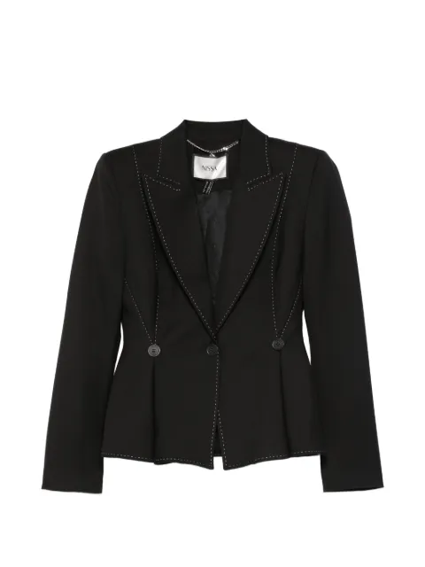 NISSA topstitching buttoned jacket