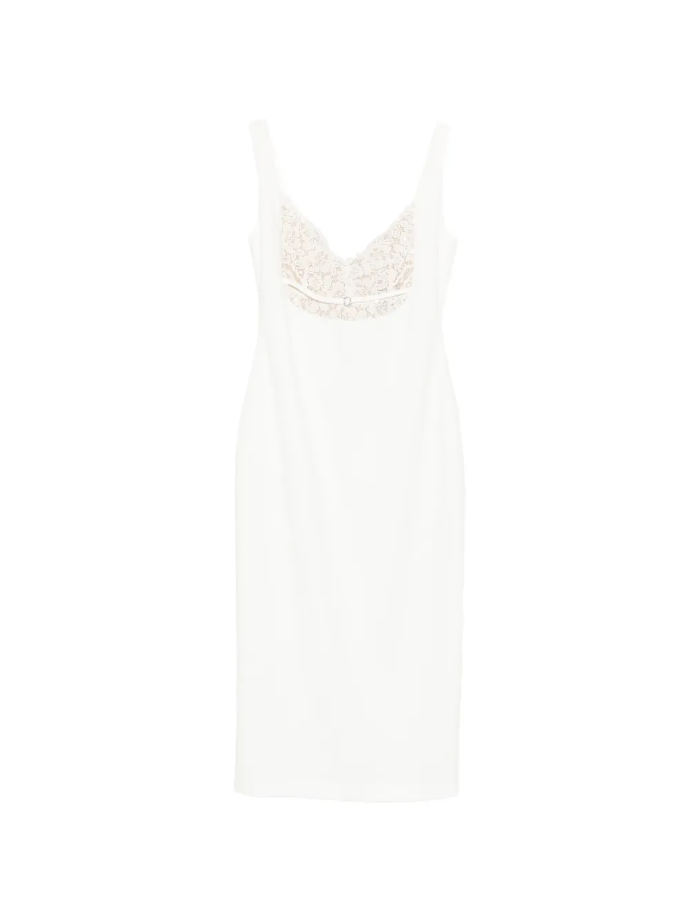 NISSA lace midi dress - Bianco