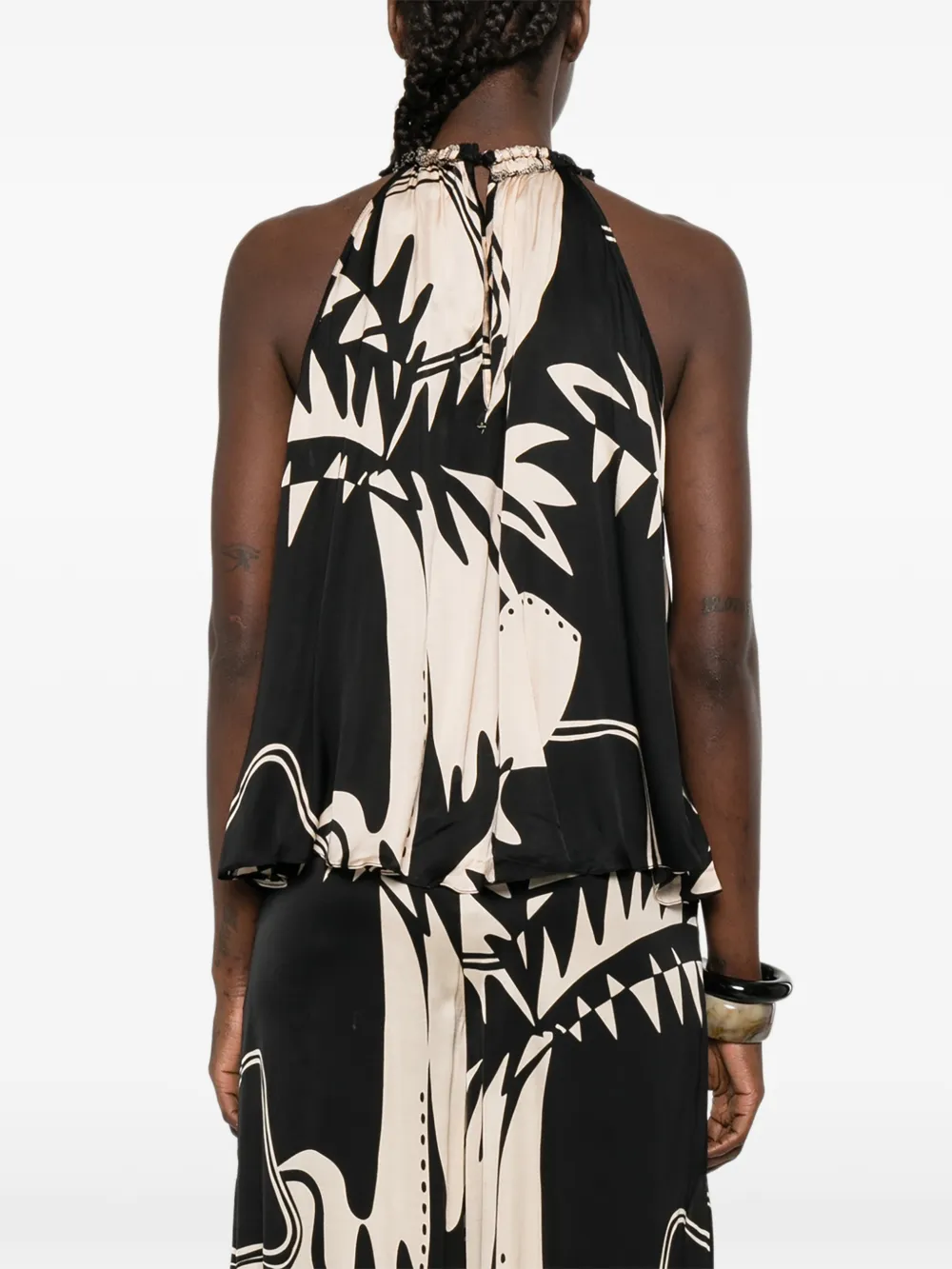Flora-Print Halterneck Top