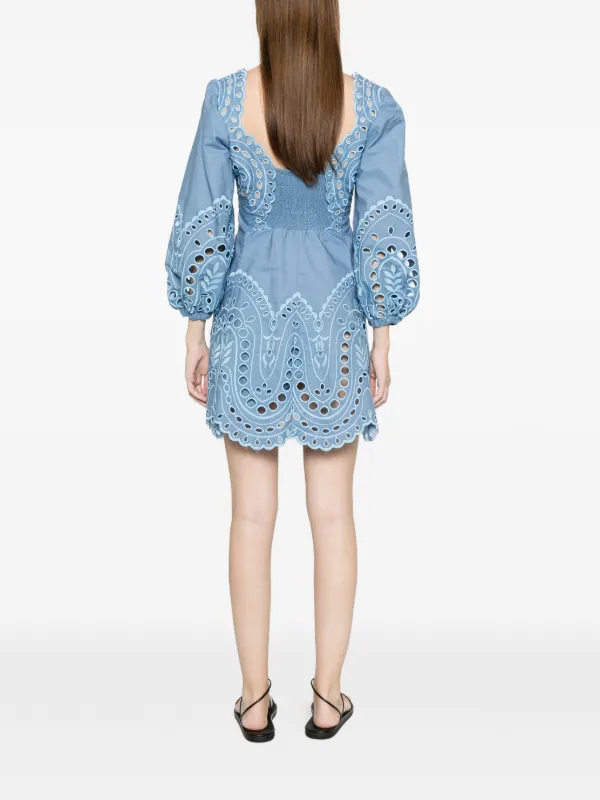 charo ruiz blue mini dress Charo Ruiz Printed Mini Dress - Blue Dresses, Clothing - WCRIZ26058